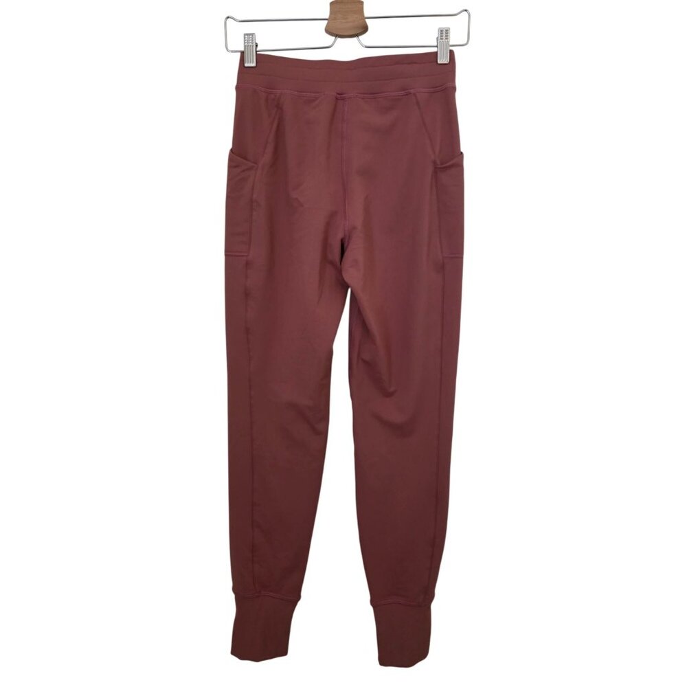Fabletics MILA Cold Weather High-Waisted Pocket Cherry Mocha Jogger Women's XXS - Picture 2 of 9